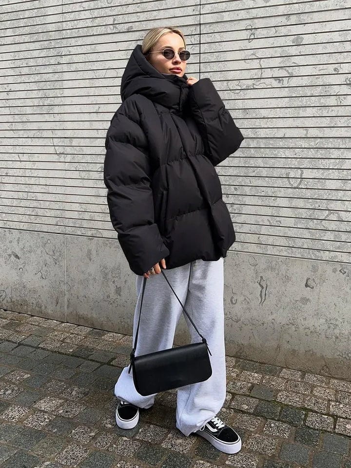 Dames Oversized High Collar Puffer Jacket | Gequilt Winterjas | Streetstyle Warmte