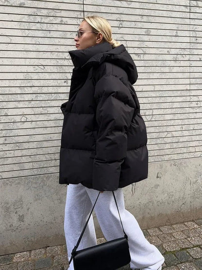 Dames Oversized High Collar Puffer Jacket | Gequilt Winterjas | Streetstyle Warmte