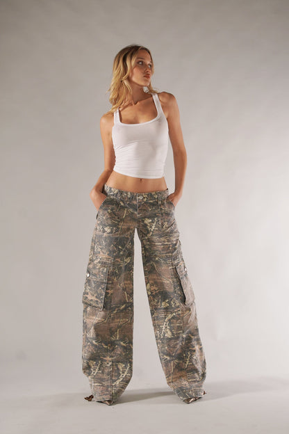 JADE | CAMO CARGO BROEK