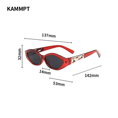 Multicolor Oval Sunglasses UV400