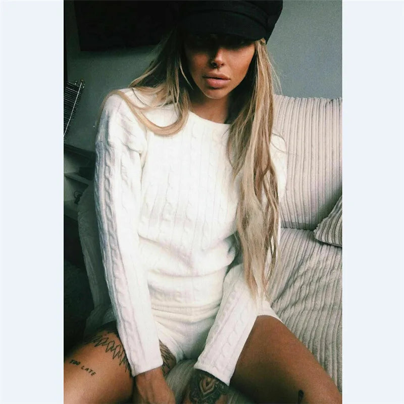 Chic Comfort Gebreide Tweedelige Set