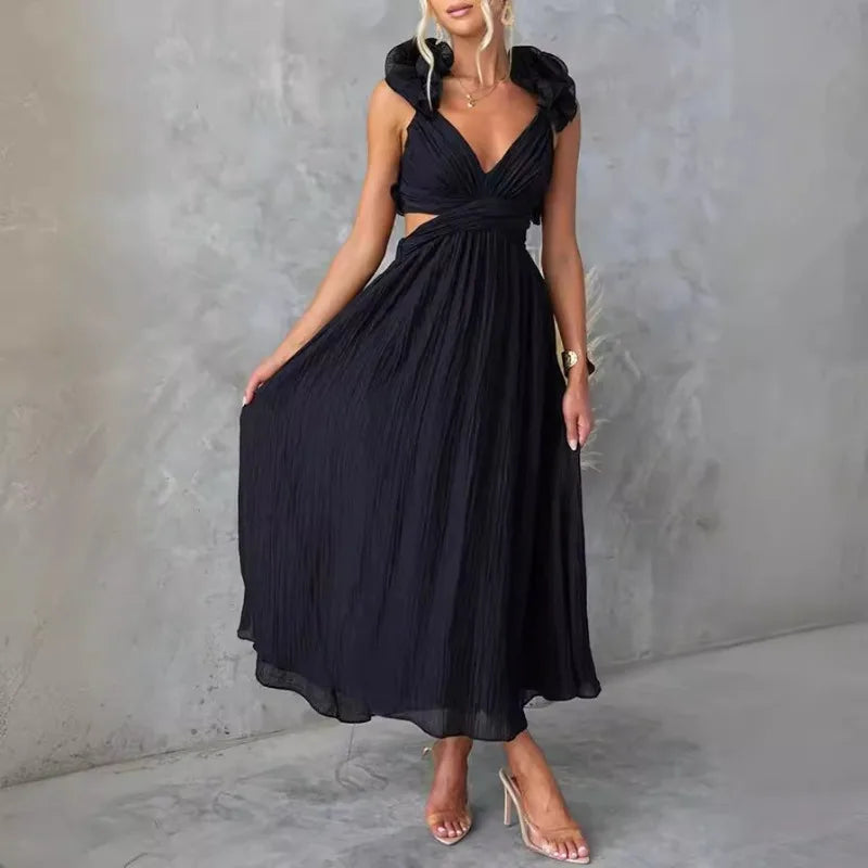 Vogue V-Neck Gala Dress