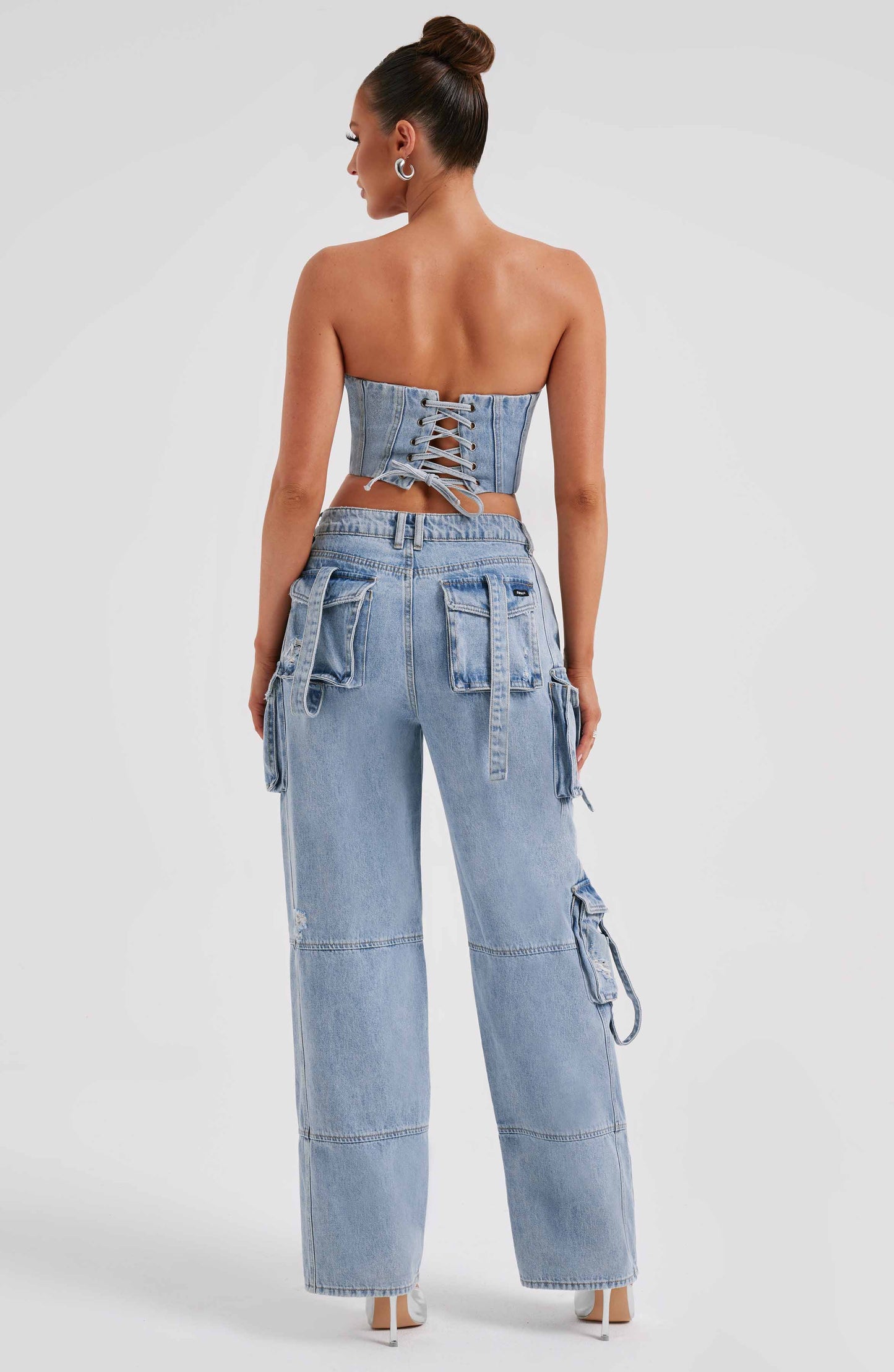 Lara Denim Cargo | Pure Elegantie!