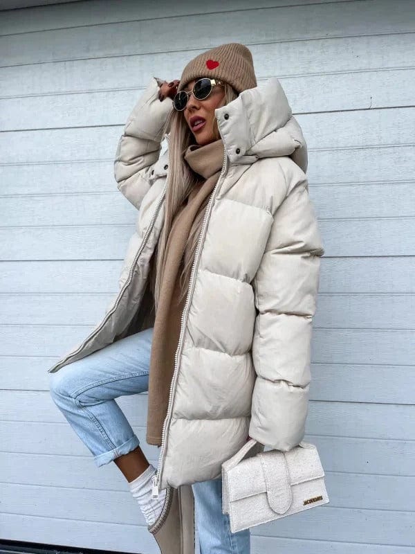Dames Oversized High Collar Puffer Jacket | Gequilt Winterjas | Streetstyle Warmte