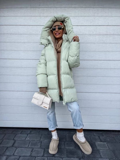 Dames Oversized High Collar Puffer Jacket | Gequilt Winterjas | Streetstyle Warmte